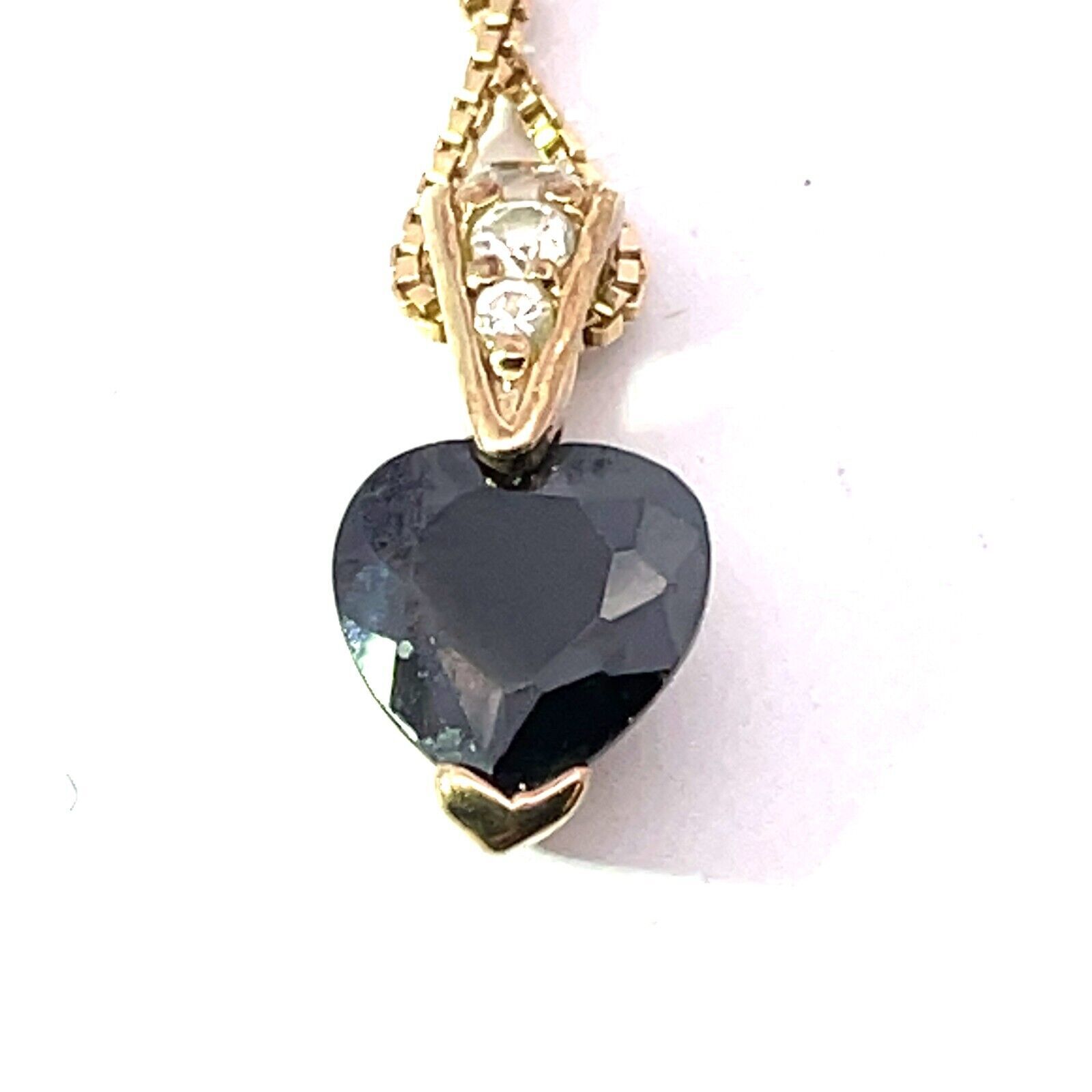 Ross Simons 18 Inch Gold Vermeil Necklace with Onyx Heart Pendant - Image 3