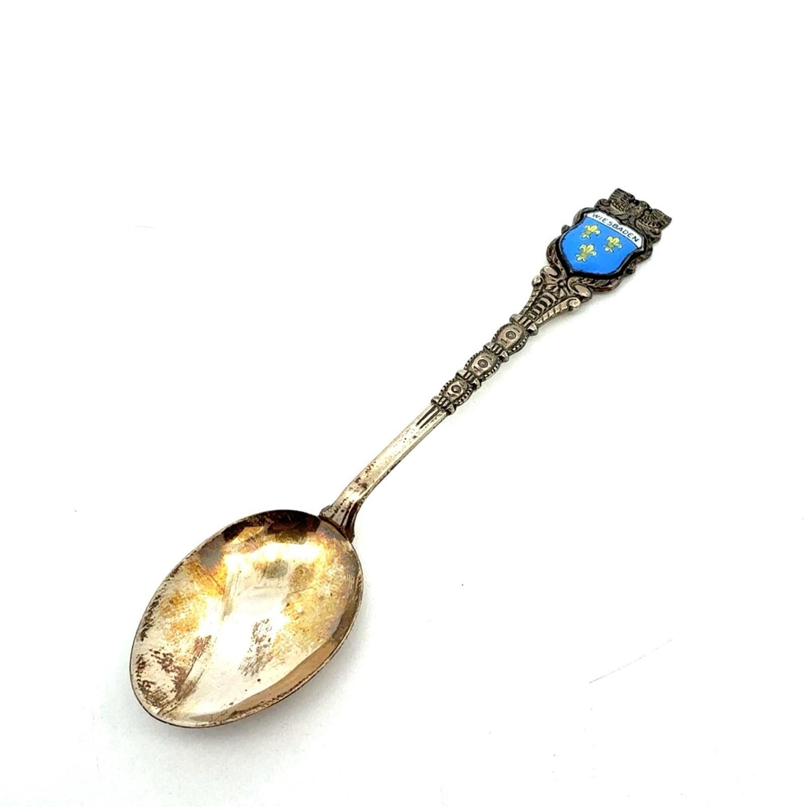 Vintage 800 Silver Wiesbaden Souvenir Spoon with Box, 7.9g - Image 2