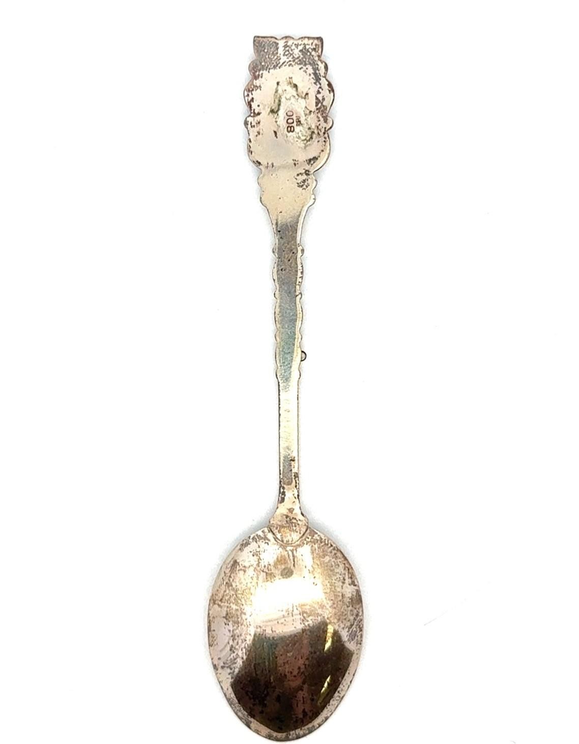 Vintage 800 Silver Wiesbaden Souvenir Spoon with Box, 7.9g - Image 5