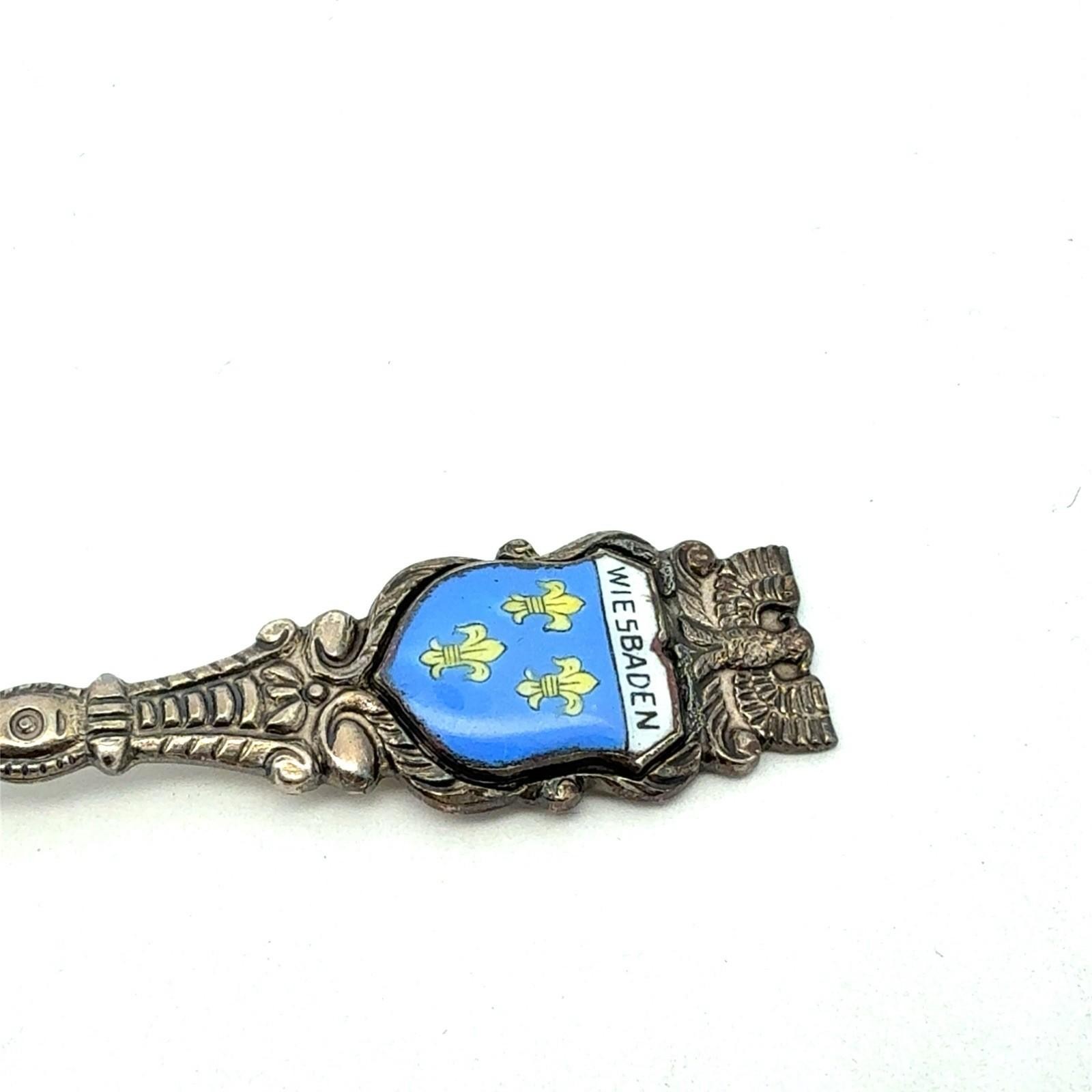 Vintage 800 Silver Wiesbaden Souvenir Spoon with Box, 7.9g - Image 7