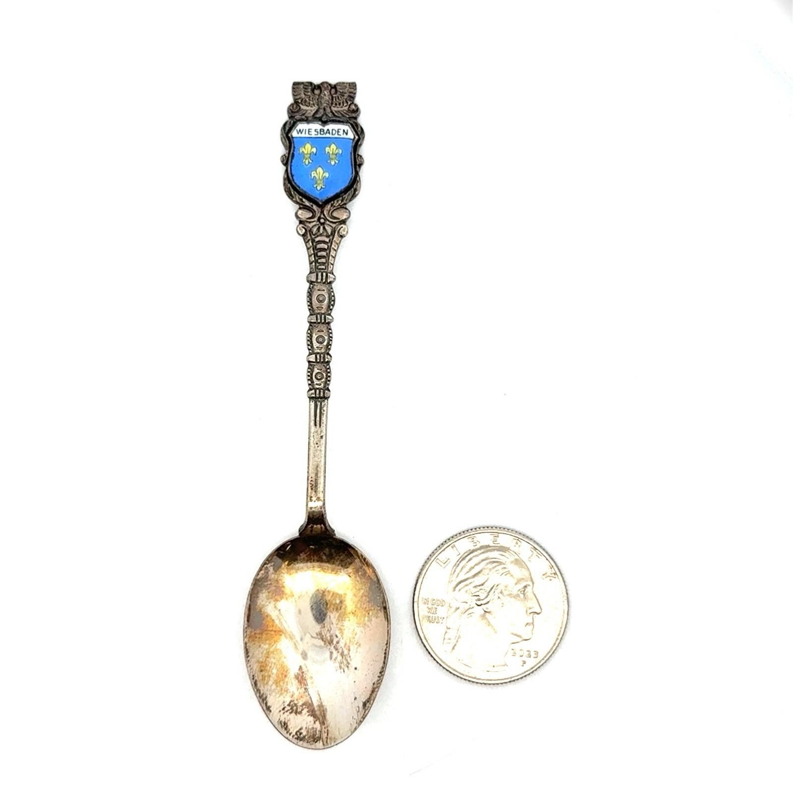 Vintage 800 Silver Wiesbaden Souvenir Spoon with Box, 7.9g - Image 10