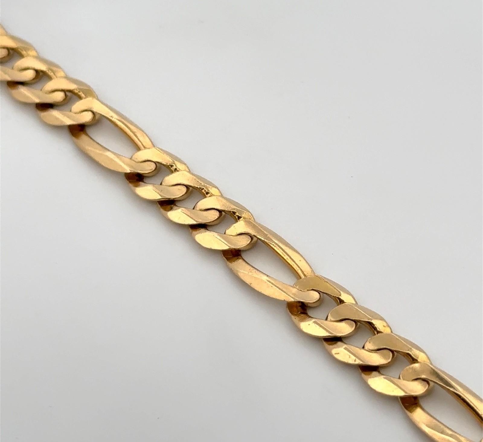 9” x 8.7mm Heavy Italian 10k Yellow Gold Polished Figaro Link Bracelet 22.85g - Image 7