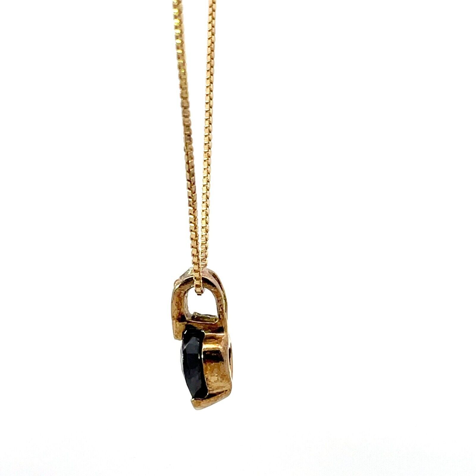 Ross Simons 18 Inch Gold Vermeil Necklace with Onyx Heart Pendant - Image 6