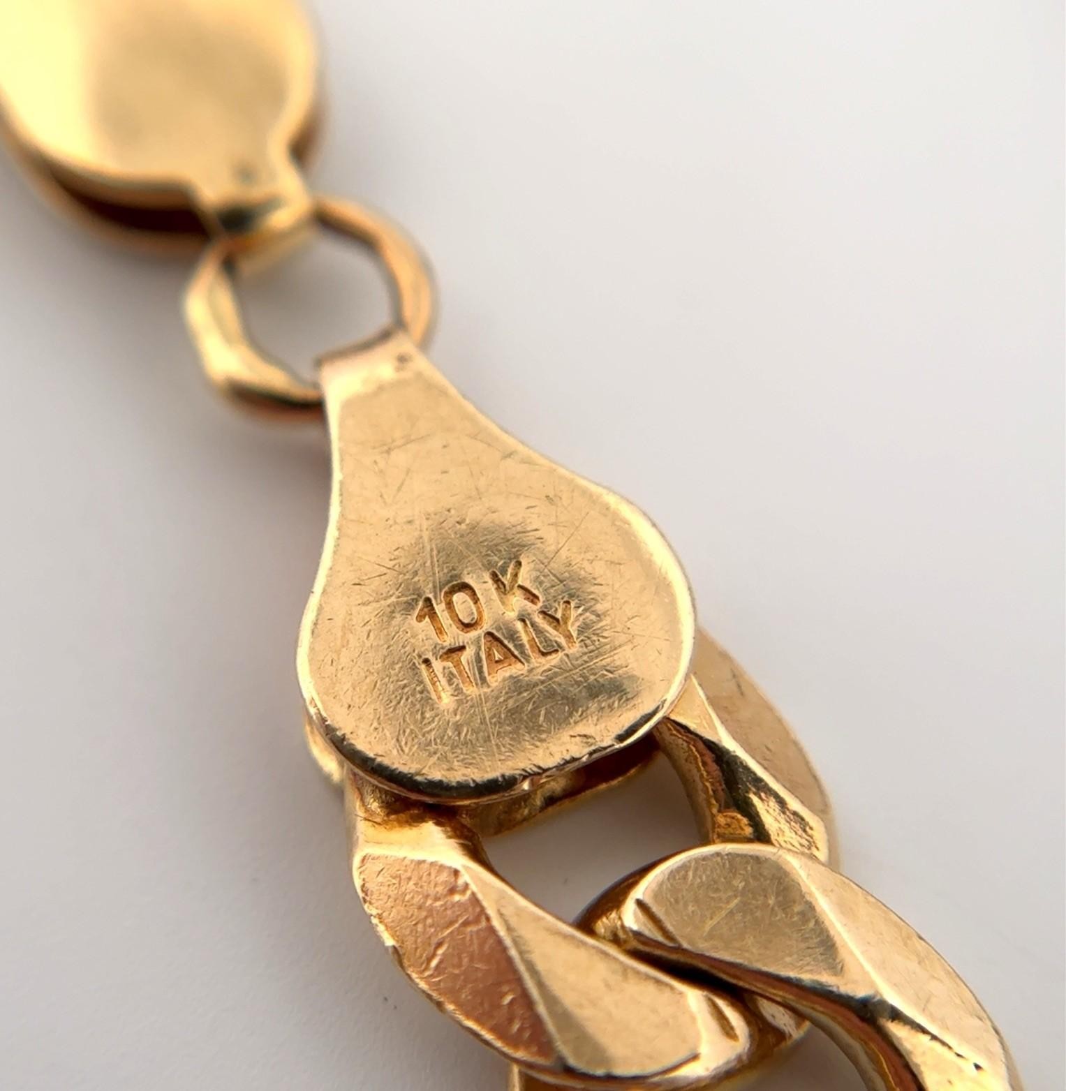 9” x 8.7mm Heavy Italian 10k Yellow Gold Polished Figaro Link Bracelet 22.85g - Image 9