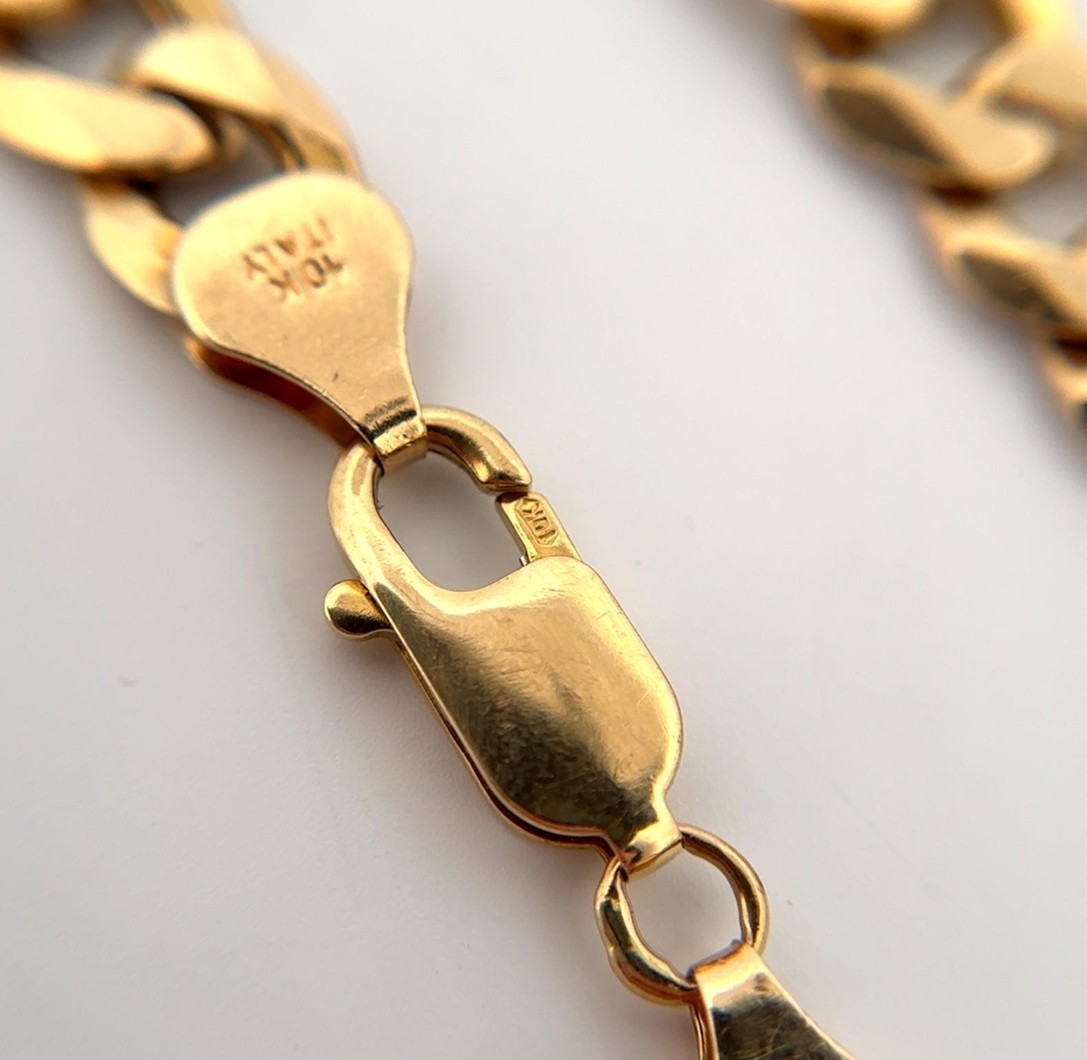 9” x 8.7mm Heavy Italian 10k Yellow Gold Polished Figaro Link Bracelet 22.85g - Image 10
