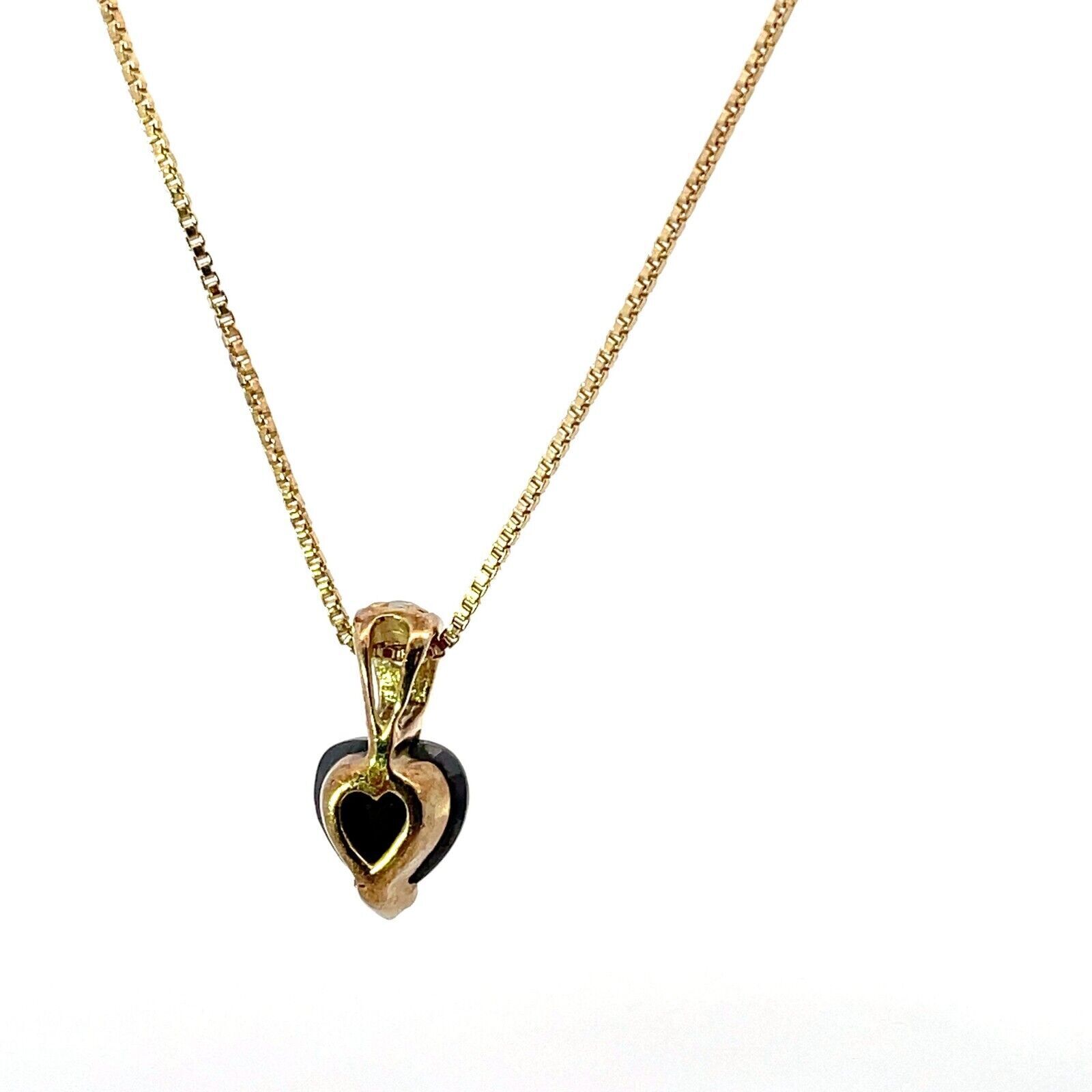 Ross Simons 18 Inch Gold Vermeil Necklace with Onyx Heart Pendant - Image 7