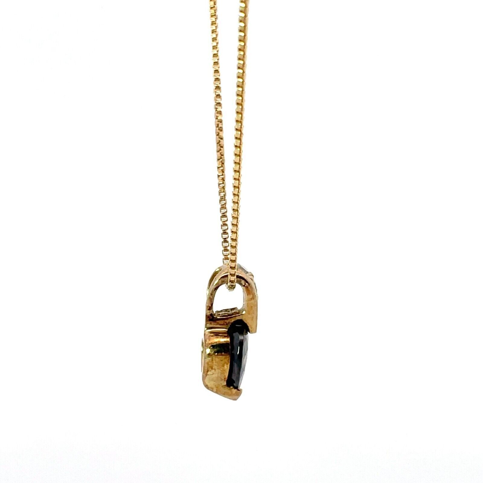 Ross Simons 18 Inch Gold Vermeil Necklace with Onyx Heart Pendant - Image 8