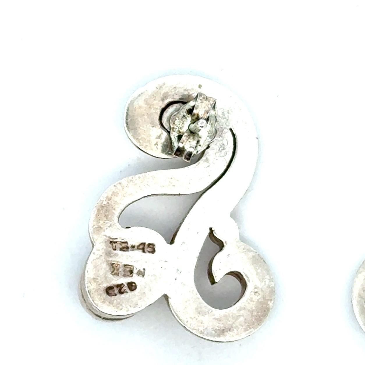 .925 Sterling Silver Mexico Tigris’s Eye Earrings, 11.1g - Image 7
