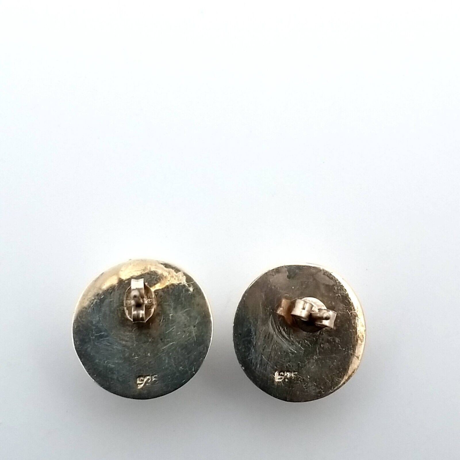 Sterling Silver 18mm Dome Stud Earrings 5.2 Grams - Image 3
