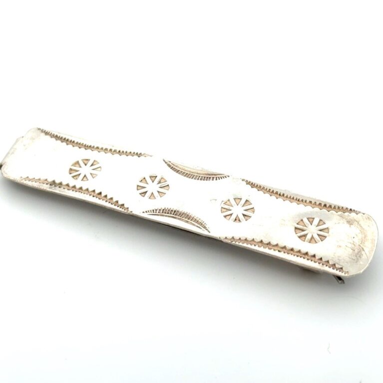 2.5” Vintage Navajo 925 Sterling Silver Hair Barrette 5.1g
