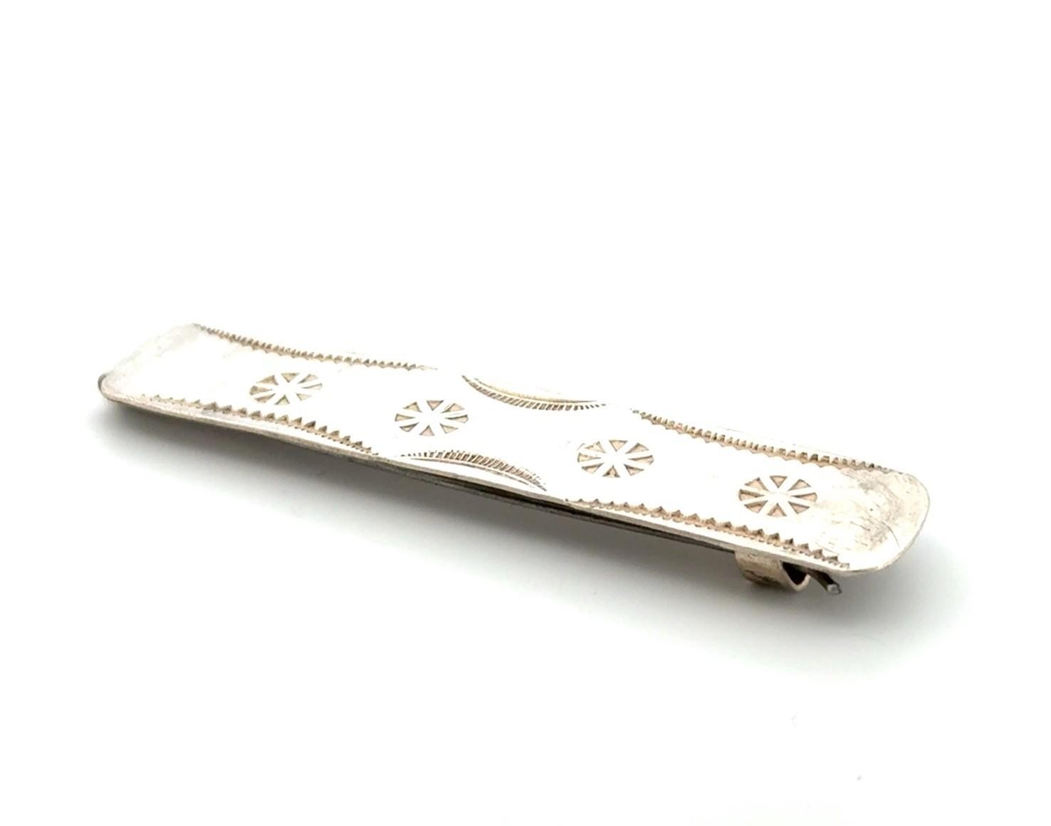 2.5” Vintage Navajo 925 Sterling Silver Hair Barrette 5.1g - Image 2