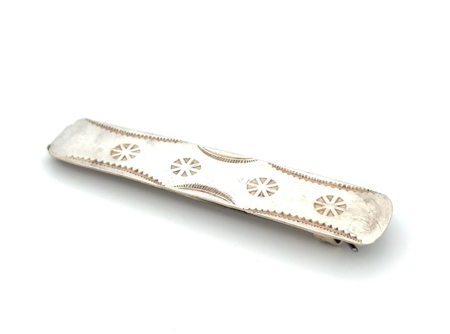 2.5” Vintage Navajo 925 Sterling Silver Hair Barrette 5.1g - Image 3