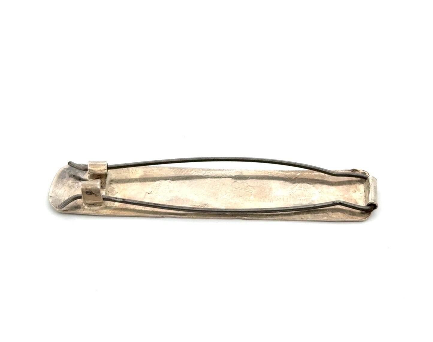 2.5” Vintage Navajo 925 Sterling Silver Hair Barrette 5.1g - Image 4