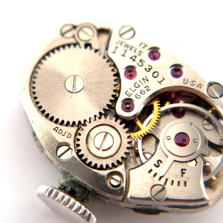 Elgin 662 17 Jewels Mechanical Manual-Wind Adjusted Movement - Working