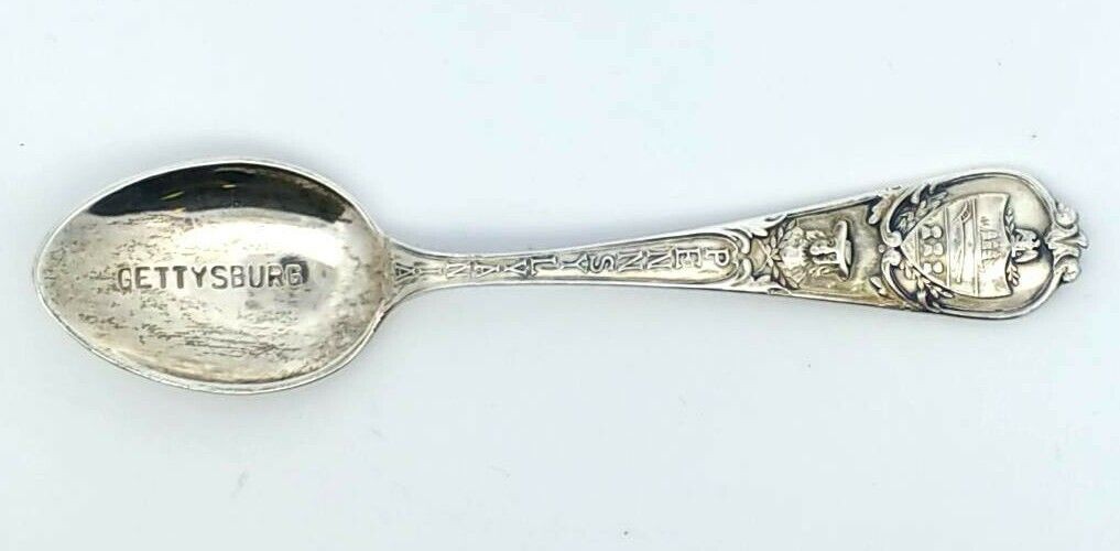 Sterling Silver Gettysburg, Pennsylvania Souvenir 4" Spoon State Capitol - Image 2