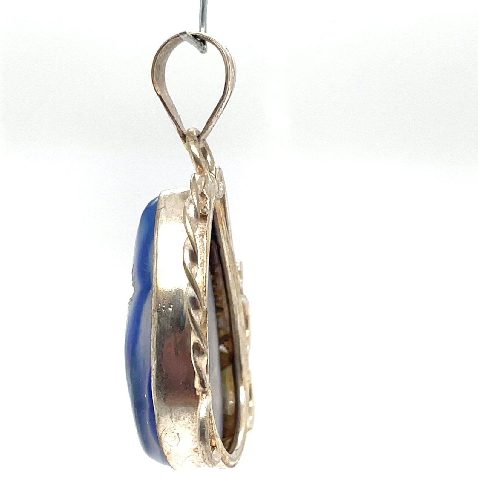Sterling Silver Blue Druzy Geode Pendant - Image 3