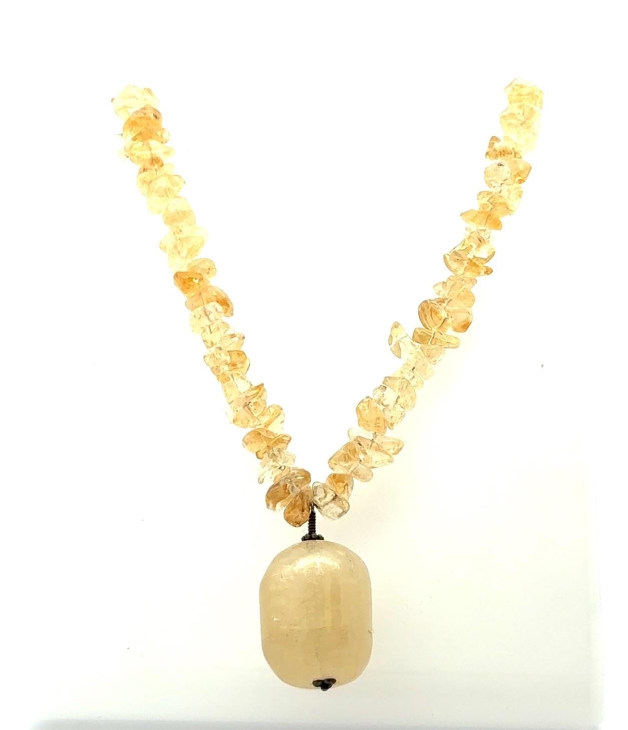 14-17” Adjustable 925 Sterling Silver Yellow Citrine Chip Pendant Necklace 50.5g - Image 4