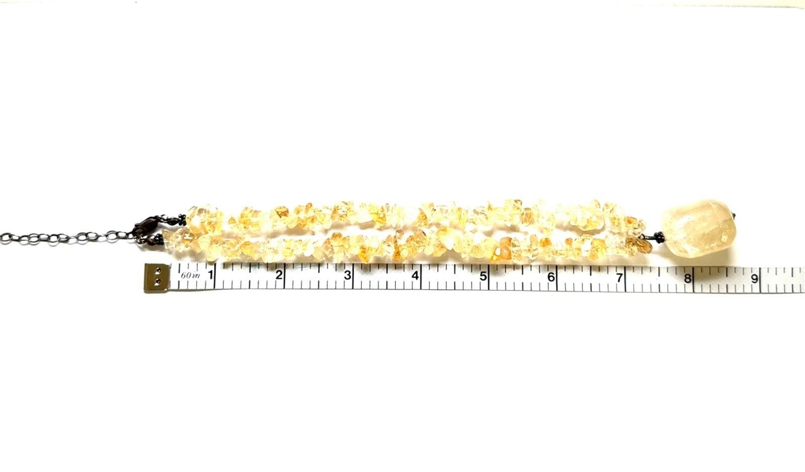 14-17” Adjustable 925 Sterling Silver Yellow Citrine Chip Pendant Necklace 50.5g - Image 6
