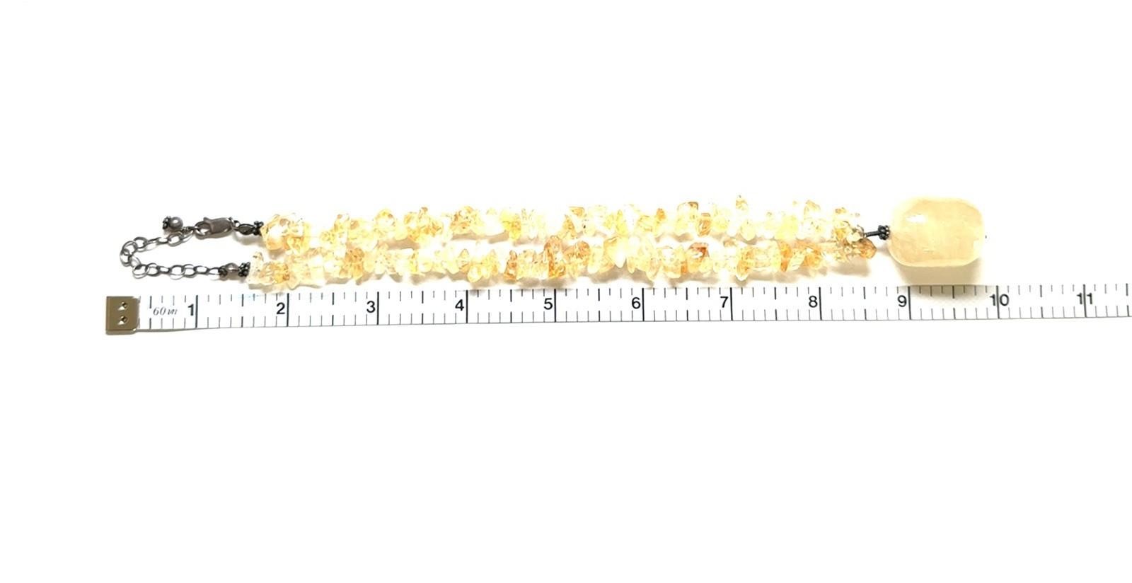 14-17” Adjustable 925 Sterling Silver Yellow Citrine Chip Pendant Necklace 50.5g - Image 7