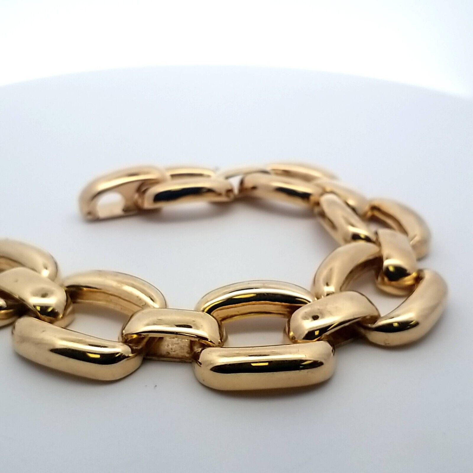 Milor Italy Sterling Silver Gold Tone 7.5" Bracelet 37.5 Grams - Image 3
