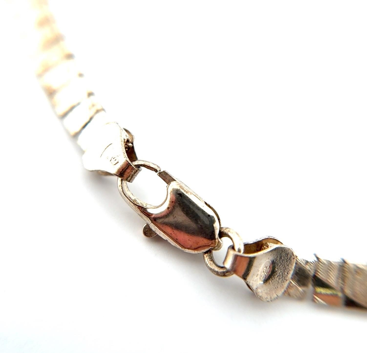 17” Italy 925 Sterling Silver Cleopatra Bib Choker Necklace 32.4g - Image 6