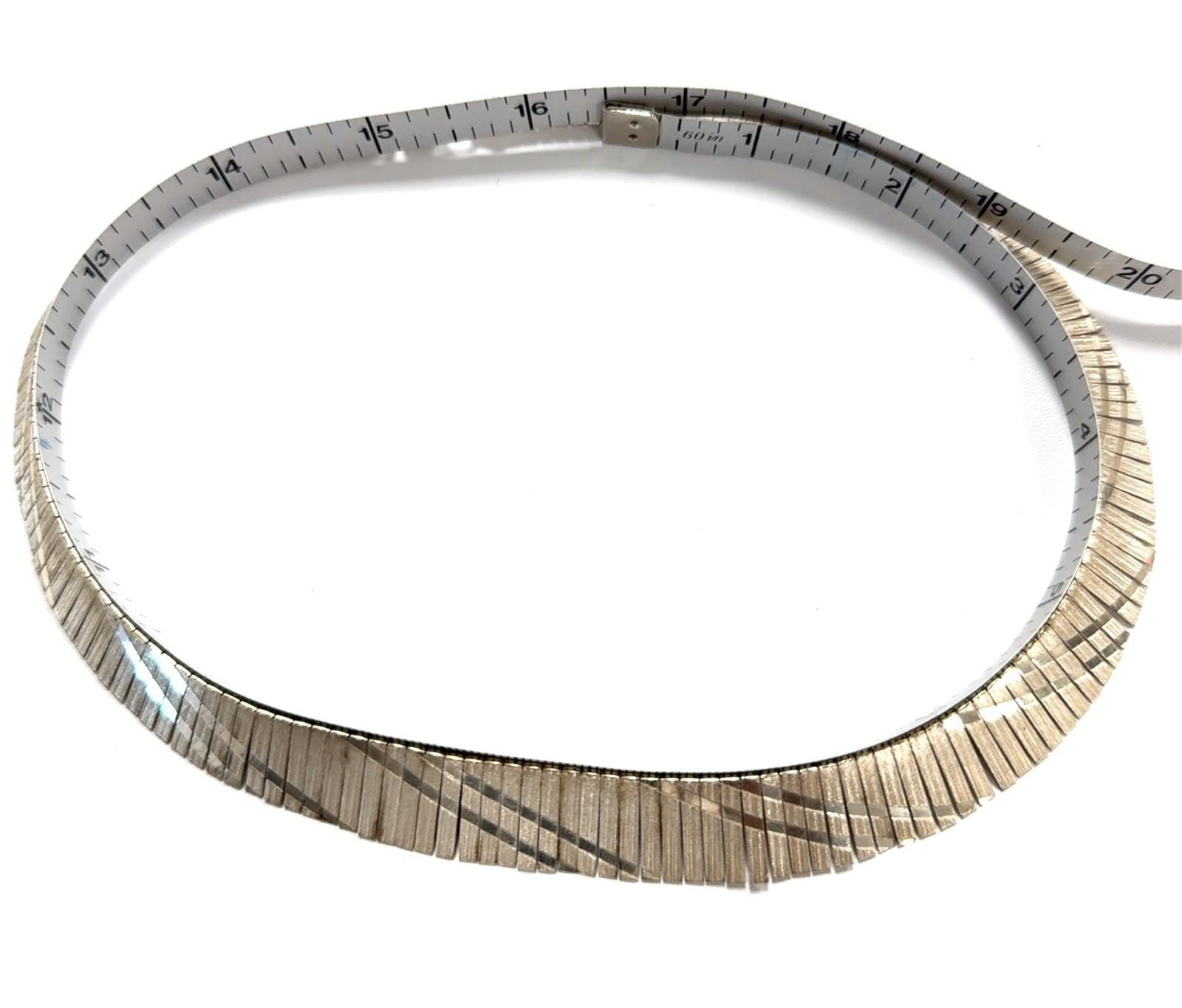 17” Italy 925 Sterling Silver Cleopatra Bib Choker Necklace 32.4g - Image 7