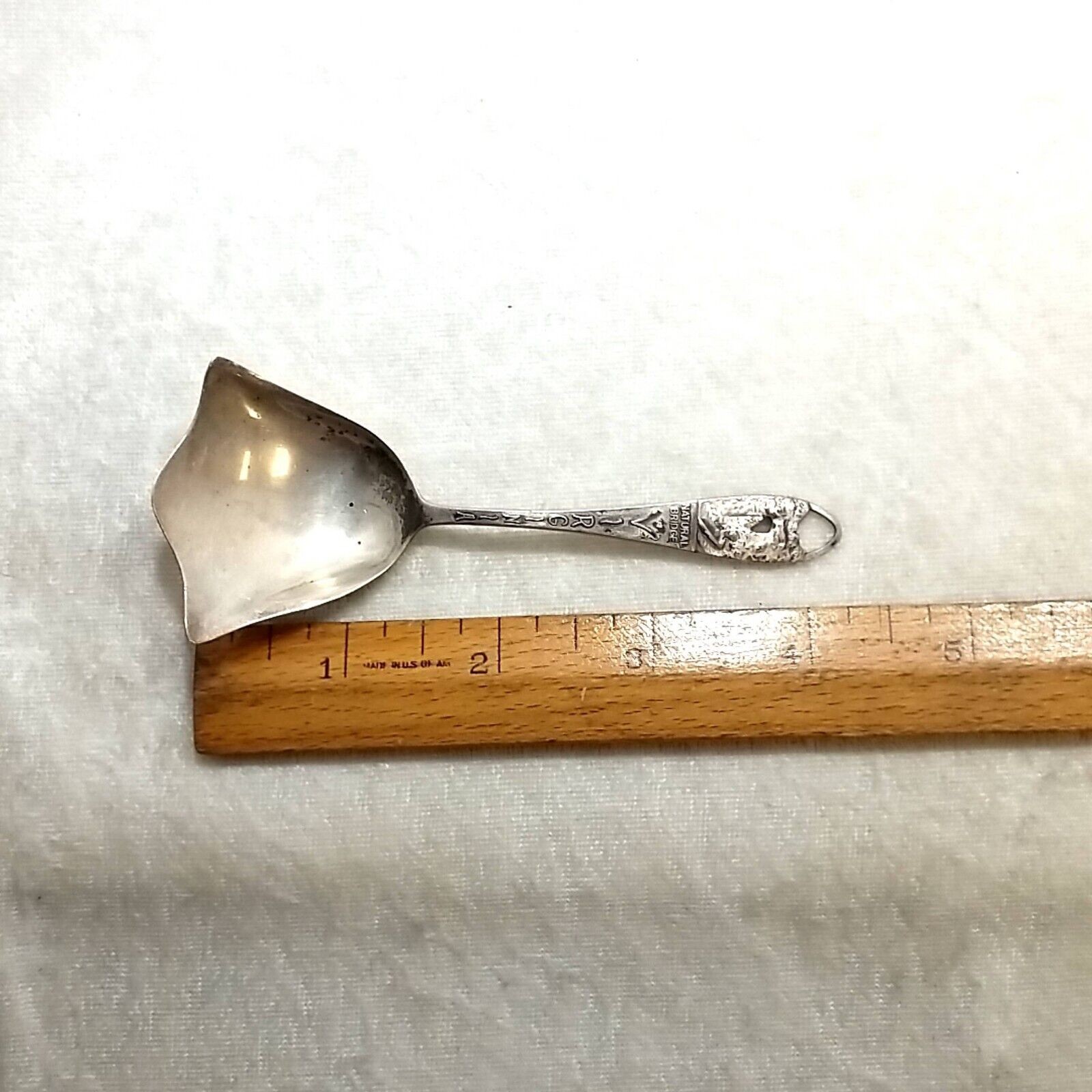Sterling Silver Natural Bridge Virginia Souvenir 4.25" Spoon 14.9 Grams - Image 5