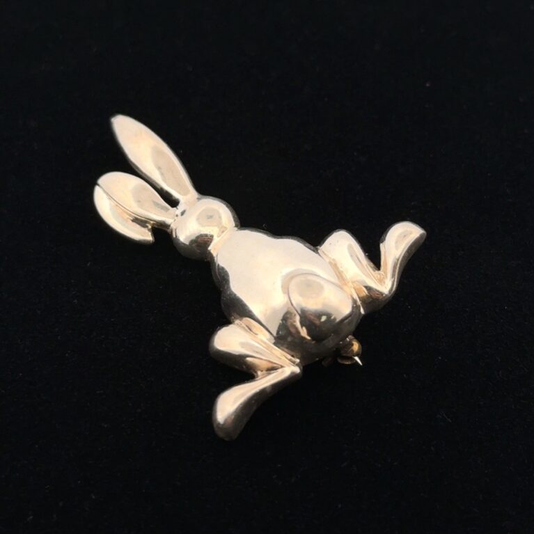 925 Sterling Silver Bunny Rabbit Brooch/Pin 9.6g