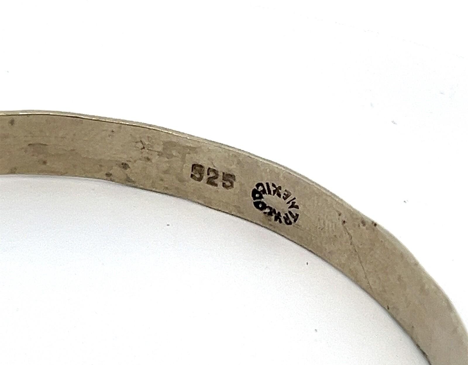 8” x 6mm Taxco Mexico 925 Sterling Silver Bangle Bracelet 16.4g - Image 3