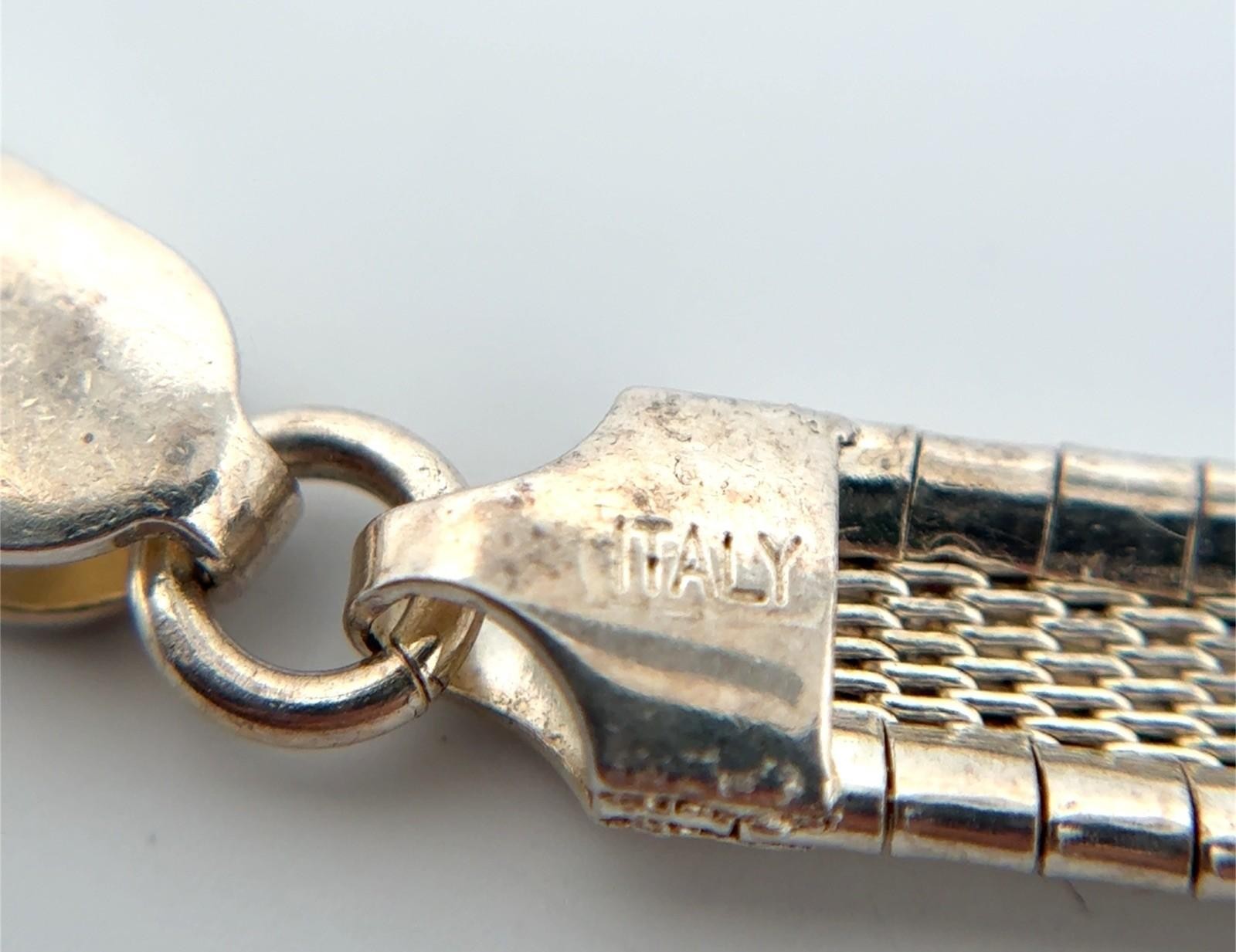 7.75” x 7.5mm ZigZag 925 Sterling Silver Omega Bracelet 16.3g - Image 6