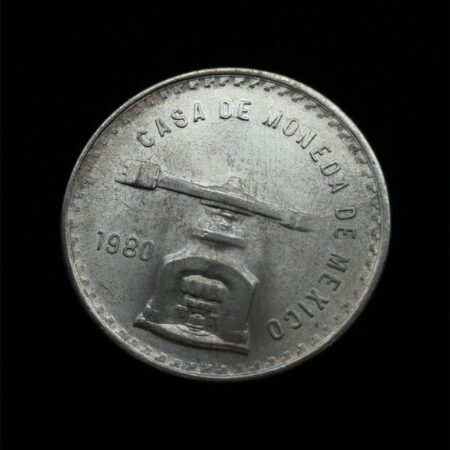 1980 .925 Silver Mexico Casa de Moneda Silver Coin 1 Troy Oz Pure Silver 33.625g