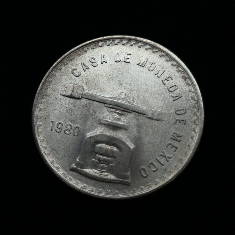 1980 .925 Silver Mexico Casa de Moneda Silver Coin 1 Troy Oz Pure Silver 33.625g