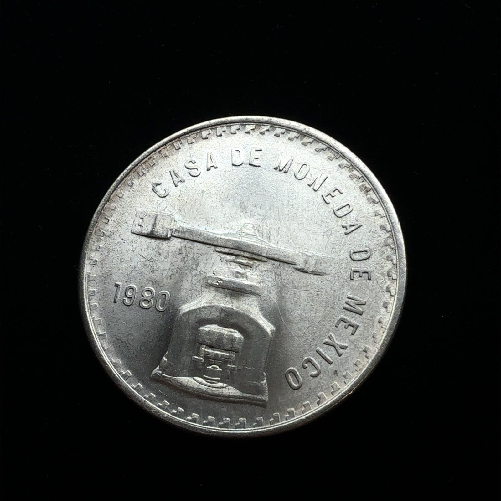 1980 .925 Silver Mexico Casa de Moneda Silver Coin 1 Troy Oz Pure Silver 33.625g - Image 4