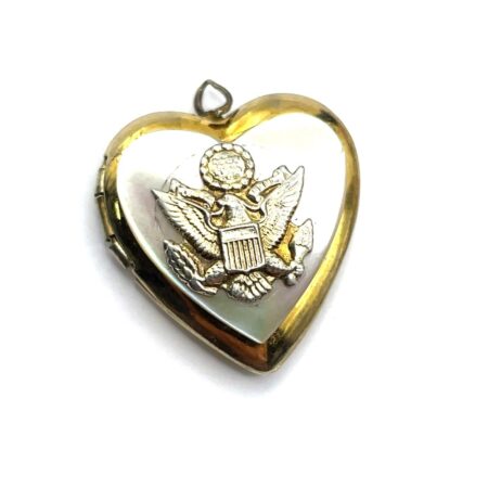 10K Gold Fill and Sterling US Army Heart Locket
