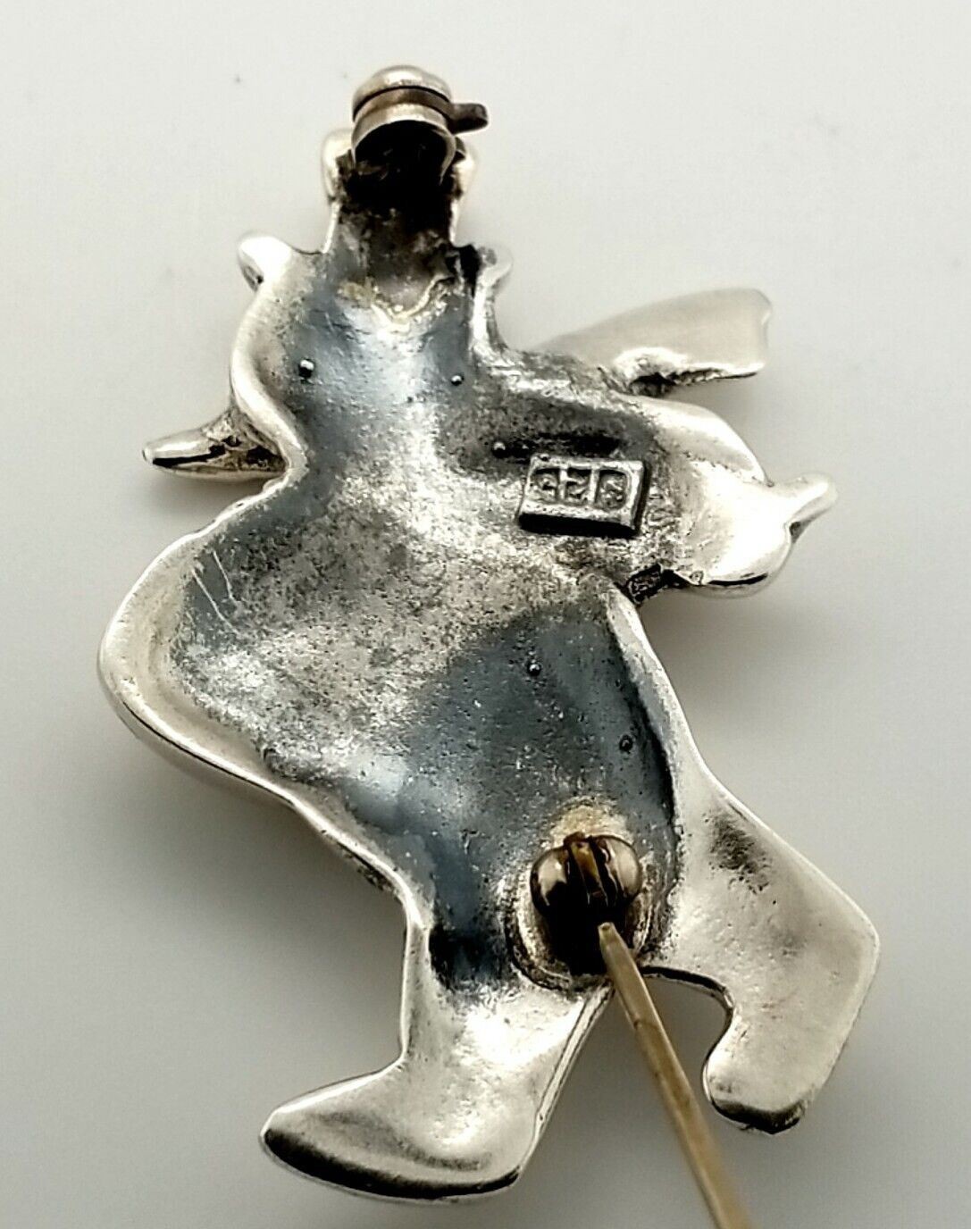 Solid .925 Sterling Silver Snowman Brooch/Pin - Image 6