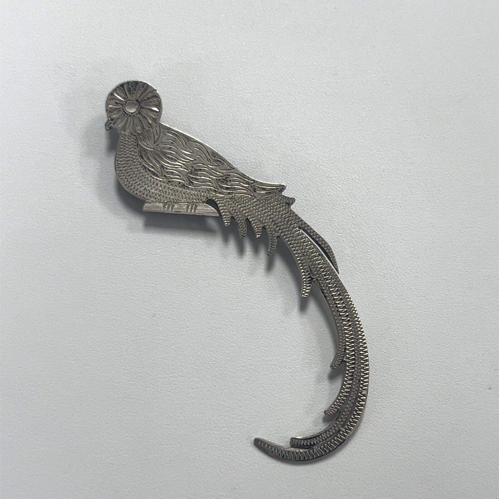 Vintage Sterling Silver Peacock Brooch/Pin 11.5 Grams
