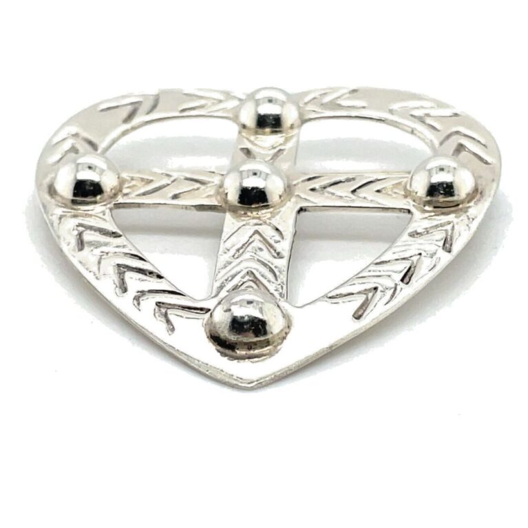 925 Sterling Silver Heart Pin