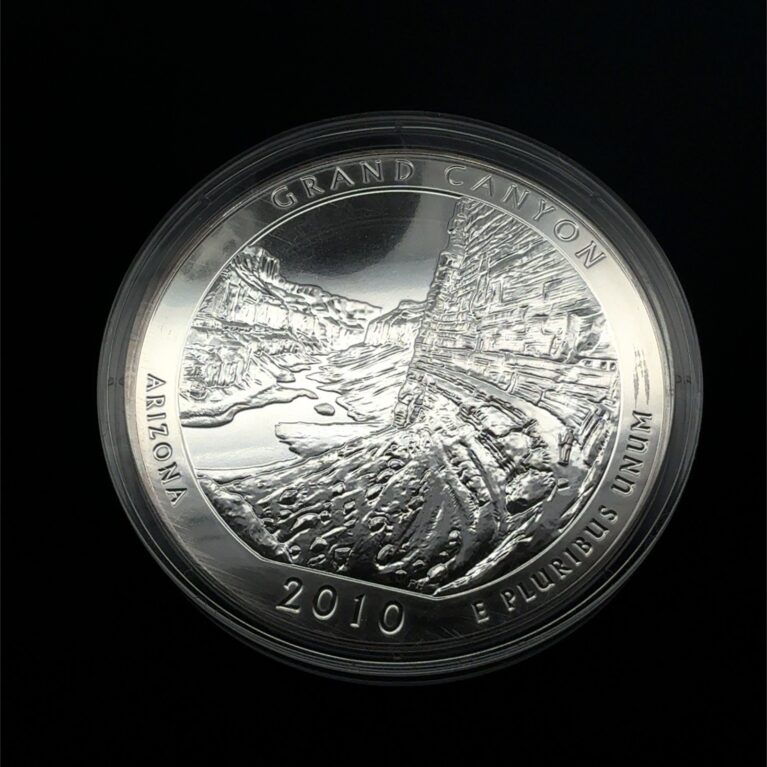2010 Grand Canyon 5oz .999 Fine Silver America the Beautiful Series Large Round
