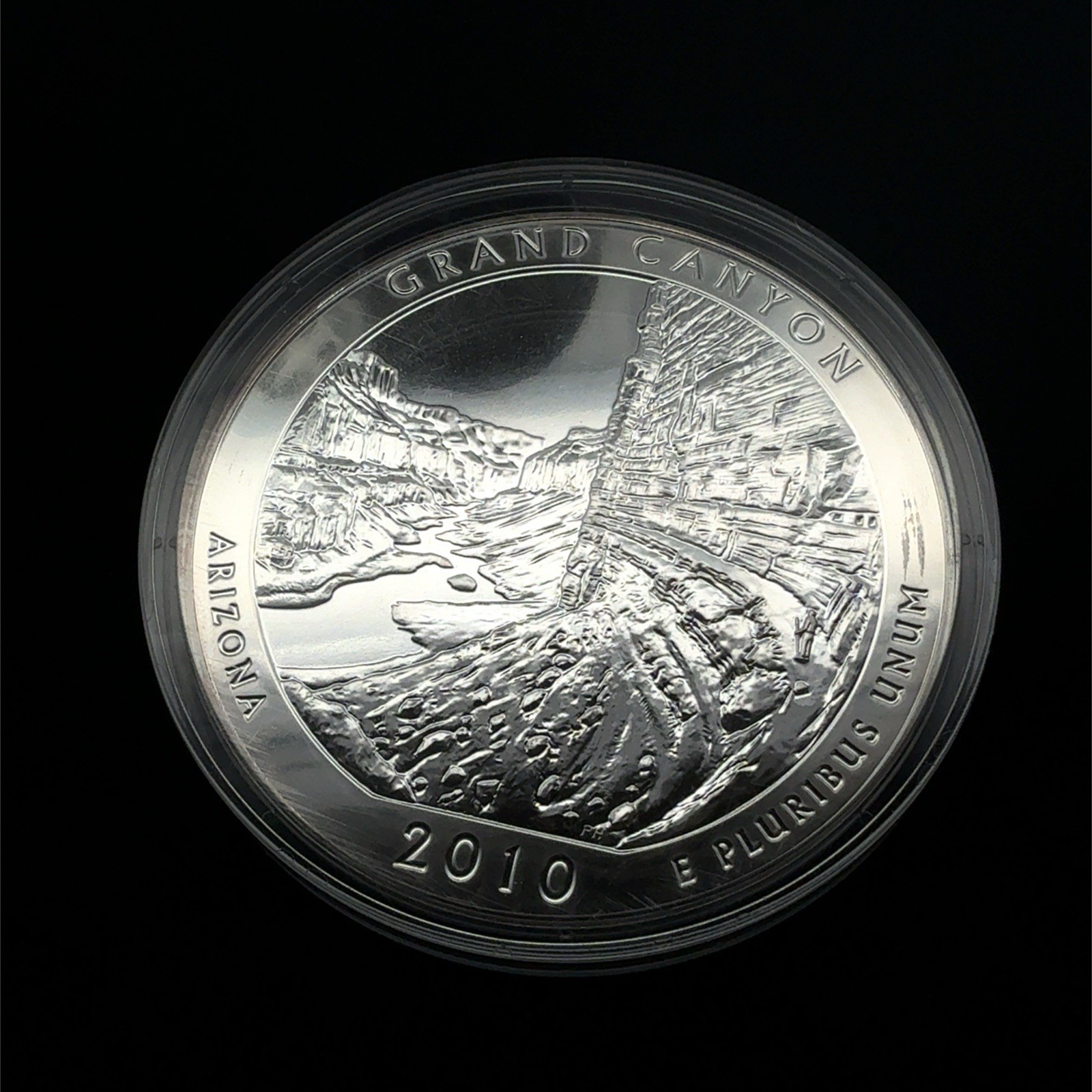 2010 Grand Canyon 5oz .999 Fine Silver America the Beautiful Series Large Round