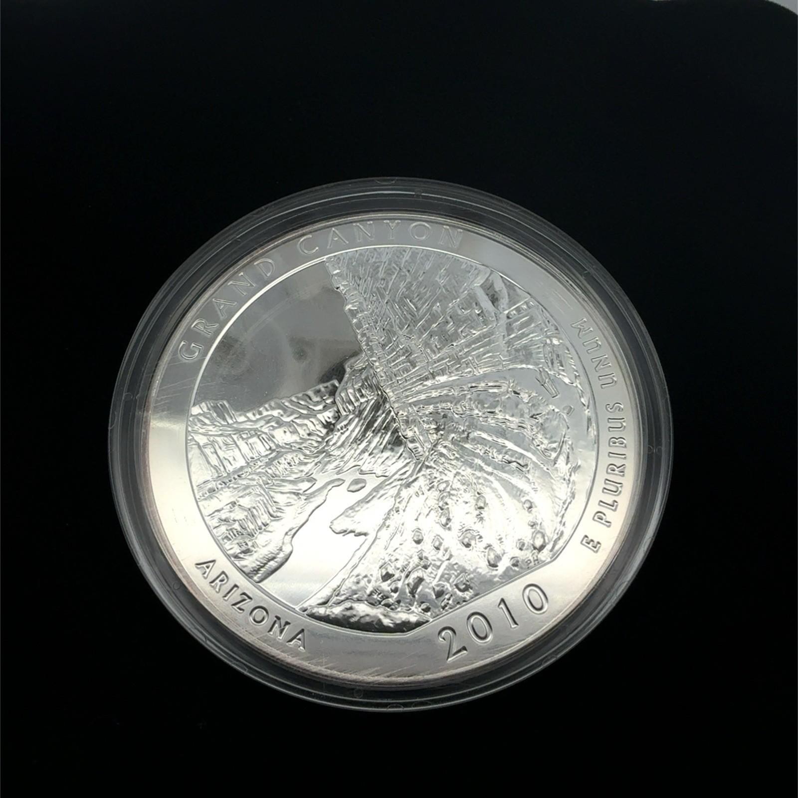 2010 Grand Canyon 5oz .999 Fine Silver America the Beautiful Series Large Round - Image 4