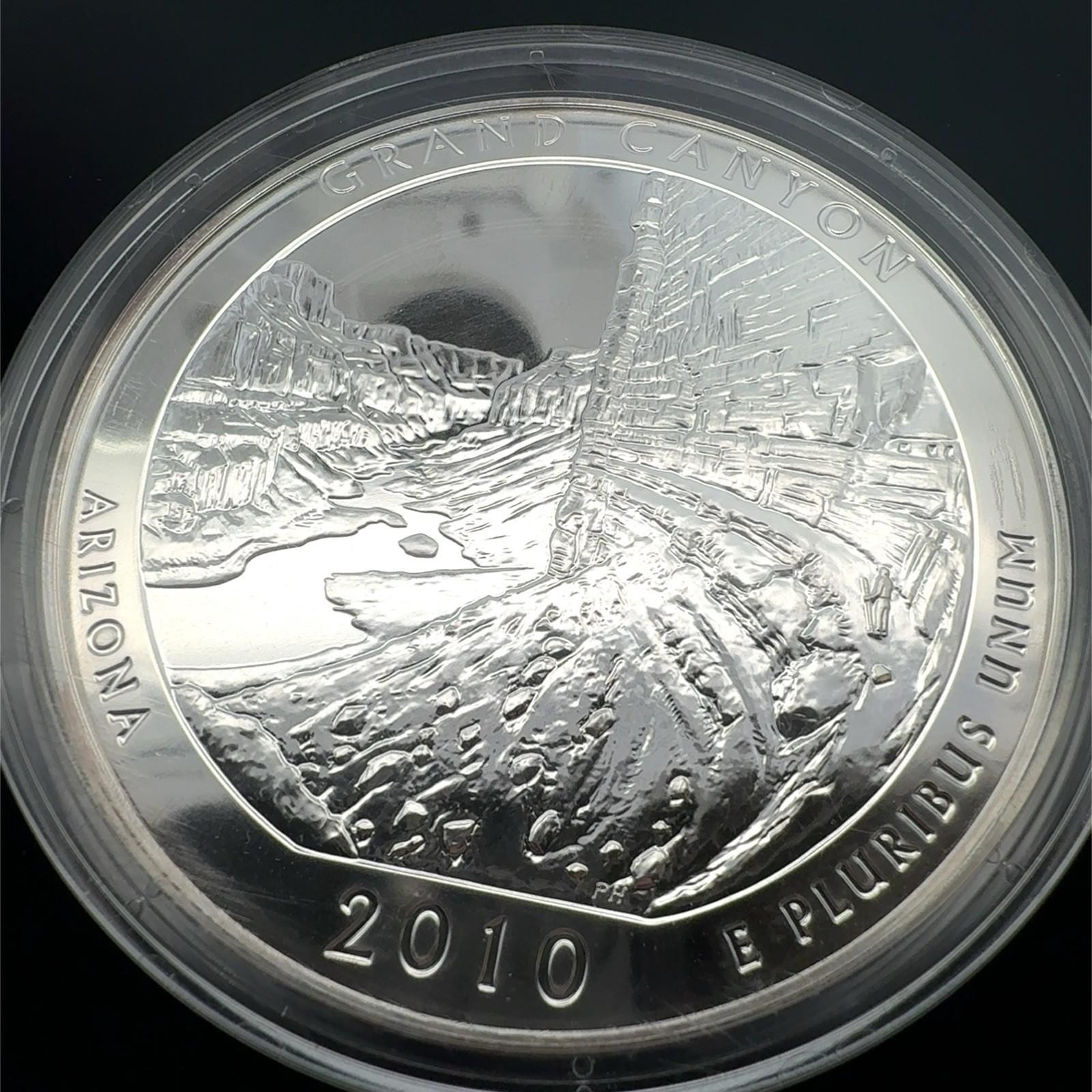 2010 Grand Canyon 5oz .999 Fine Silver America the Beautiful Series Large Round - Image 8