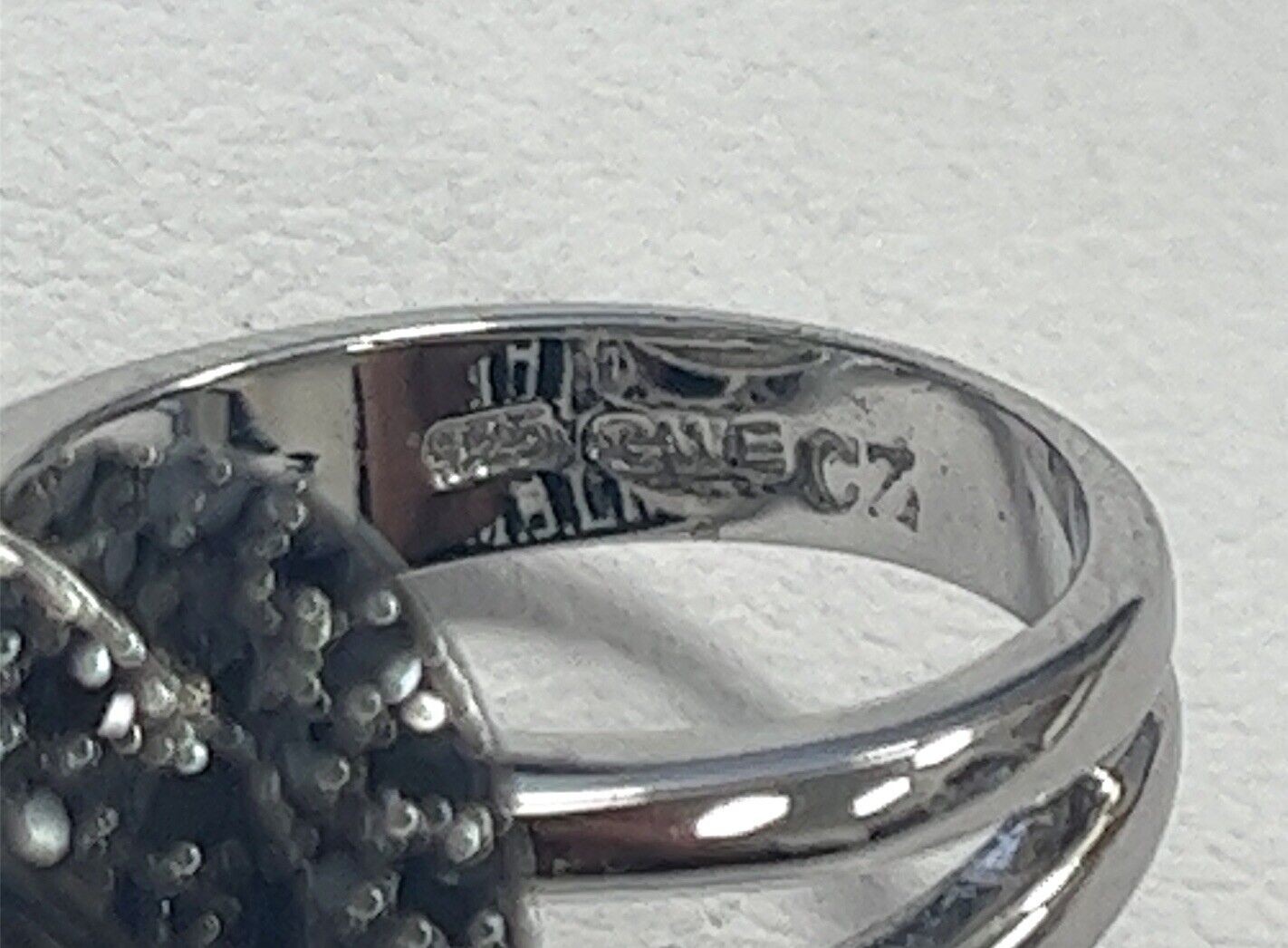 CWE Charles Winston .925 Sterling Silver Cubic Zirconia Pearl Ring Size: 6 - Image 4