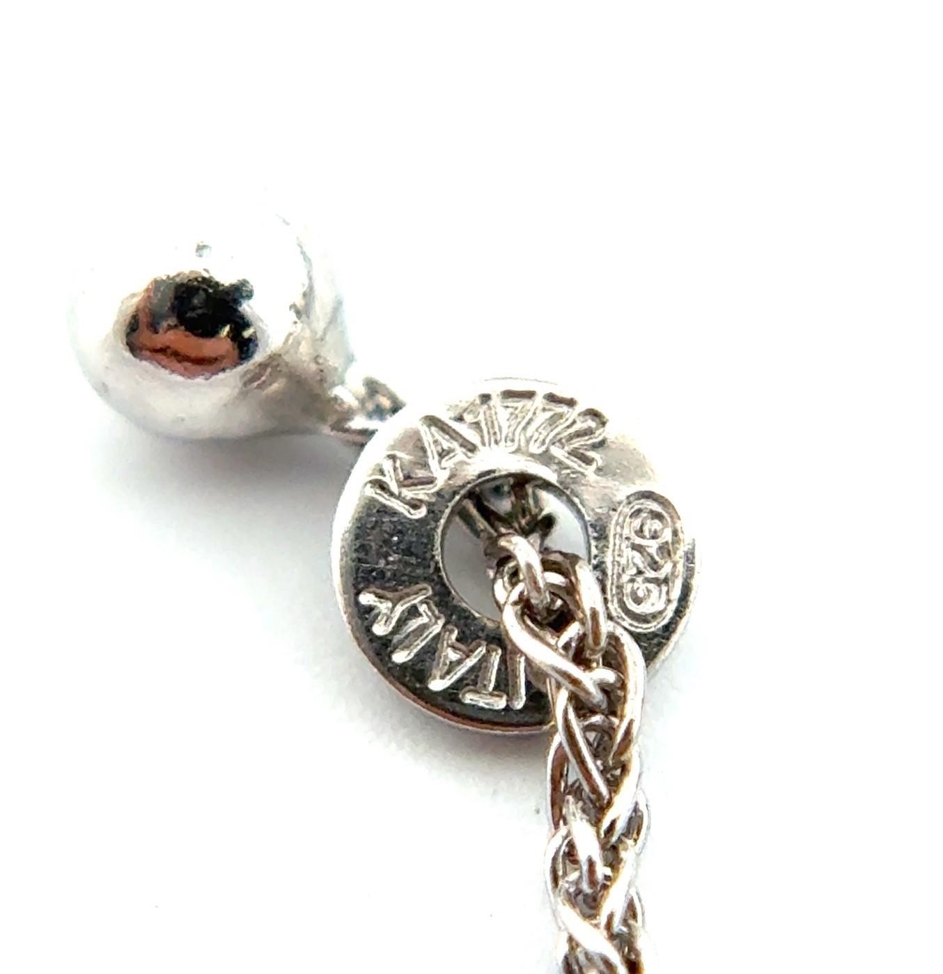 Max 8.5” Adjustable Italy 925 Sterling Silver Diamond Tassel Bolo Bracelet 3.3g - Image 5
