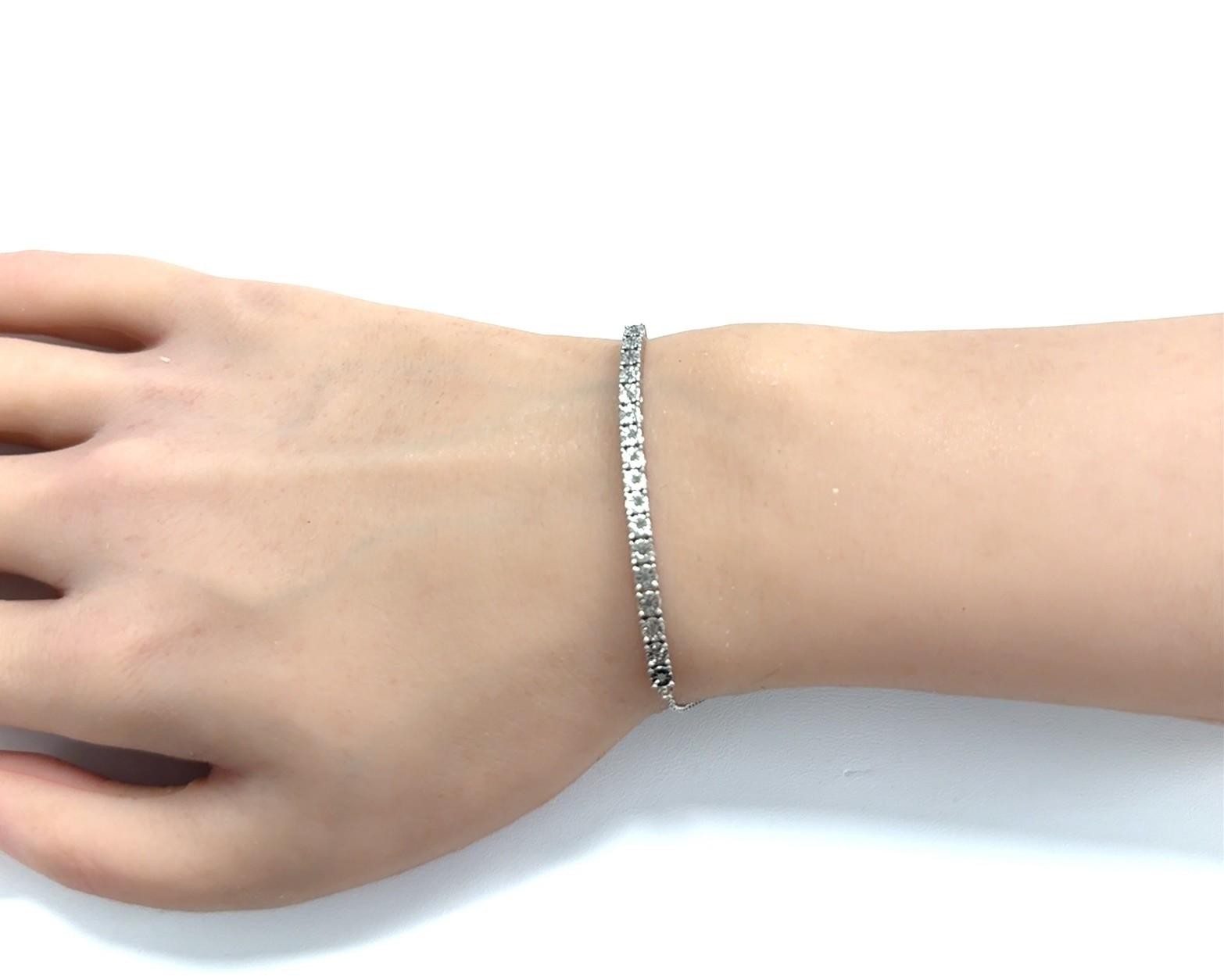 Max 8.5” Adjustable Italy 925 Sterling Silver Diamond Tassel Bolo Bracelet 3.3g - Image 7