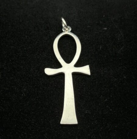 Vintage .925 Sterling Silver Egyptian Ankh Cross Pendant, 5.1g