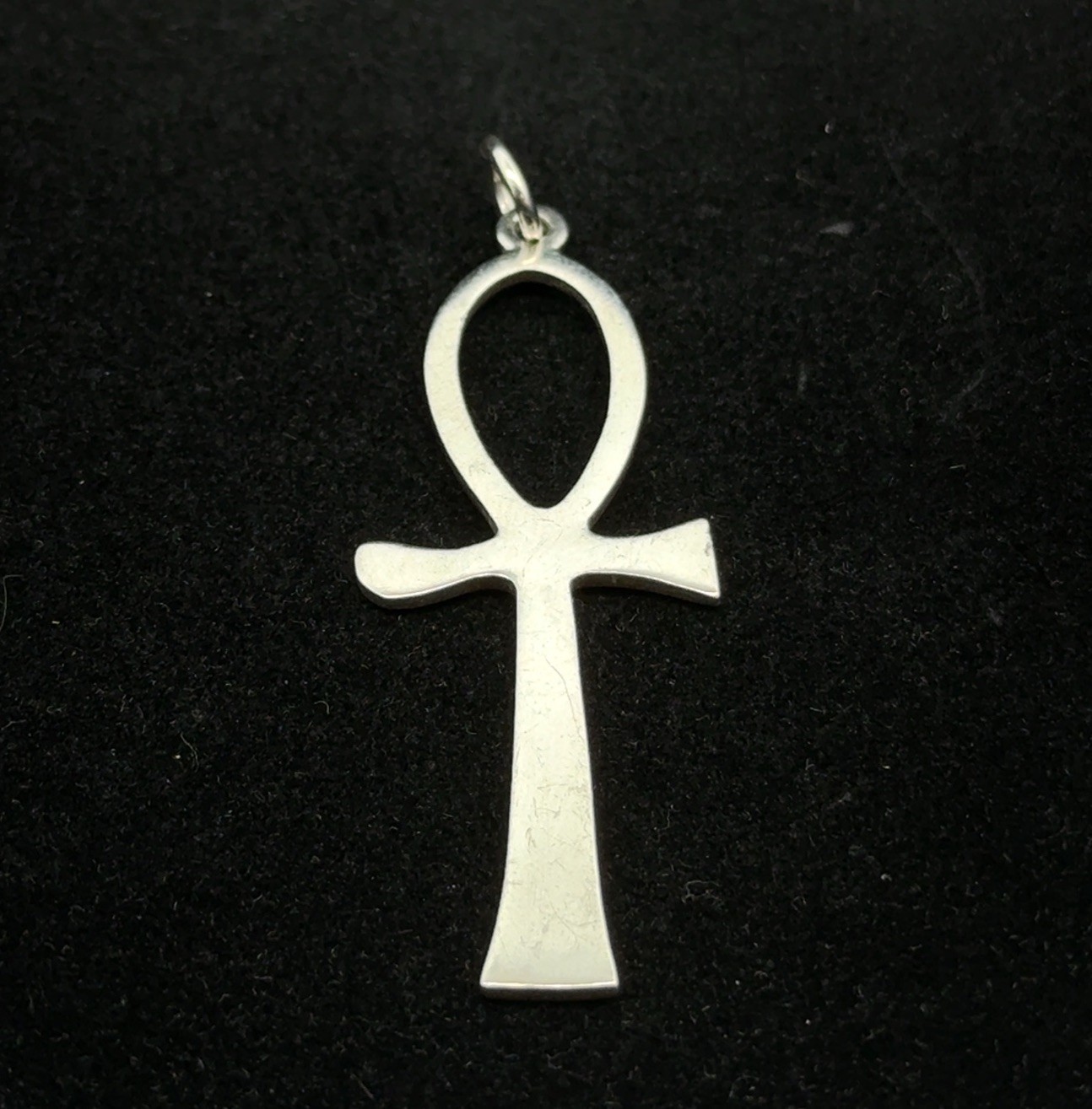 Vintage .925 Sterling Silver Egyptian Ankh Cross Pendant, 5.1g