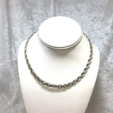 Sterling Silver Braided Choker, 6.4 mm Wide x 17 inches - 30.0 Grams