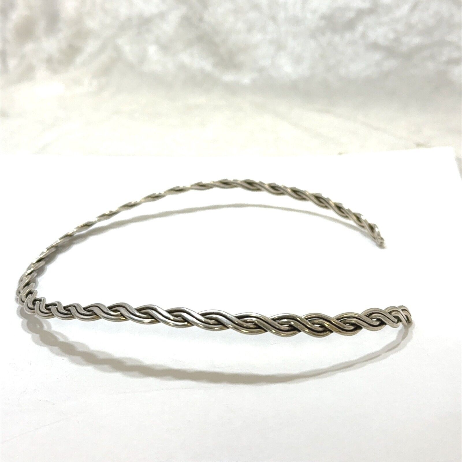 Sterling Silver Braided Choker, 6.4 mm Wide x 17 inches - 30.0 Grams - Image 2