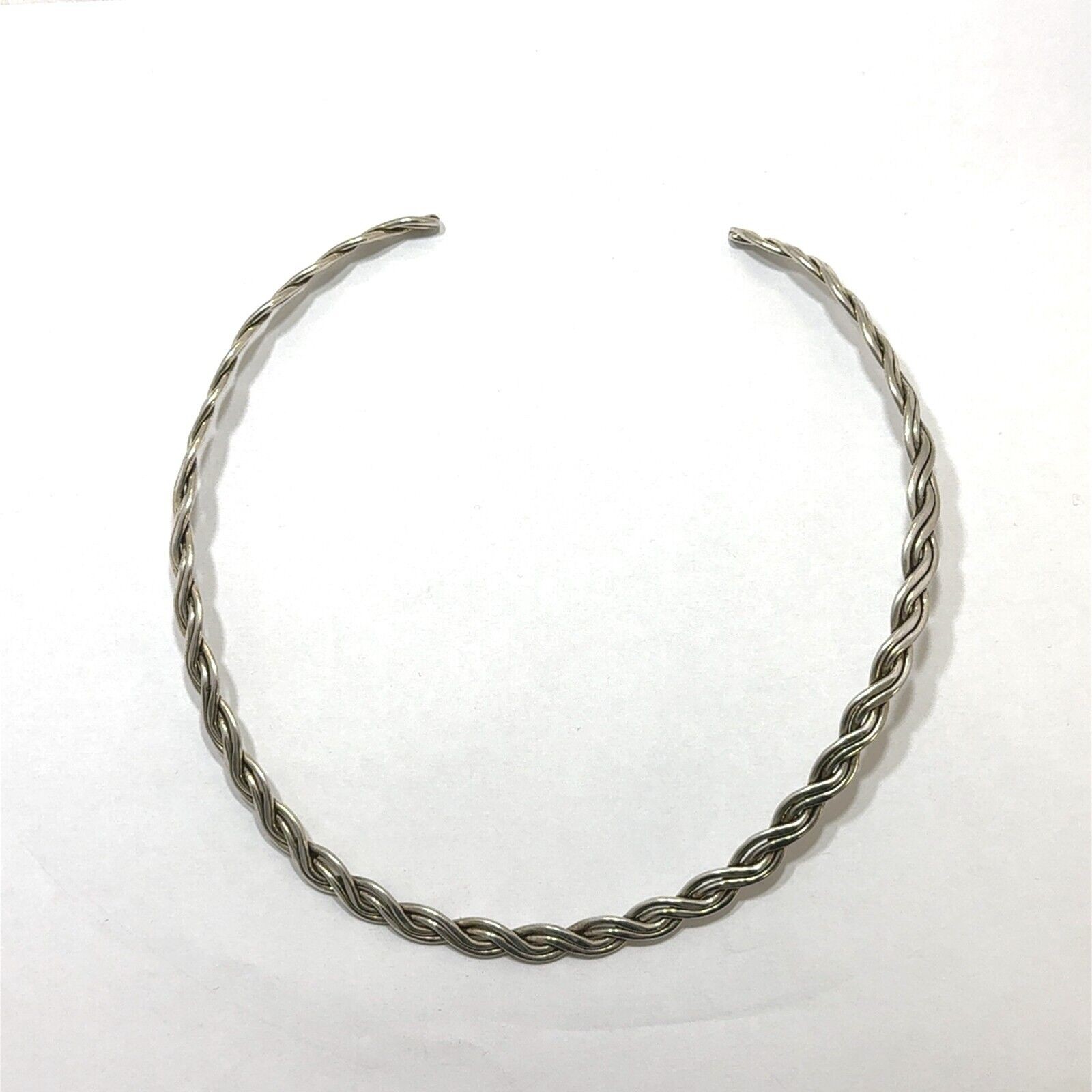 Sterling Silver Braided Choker, 6.4 mm Wide x 17 inches - 30.0 Grams - Image 3