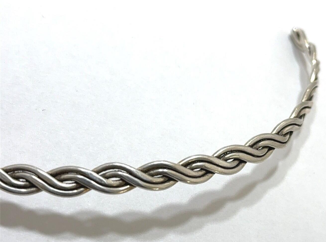Sterling Silver Braided Choker, 6.4 mm Wide x 17 inches - 30.0 Grams - Image 4